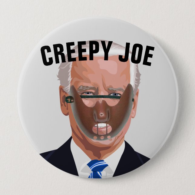 Macaron Rond 10 Cm BOUTONS déplaisant JOE BIDEN (Devant)