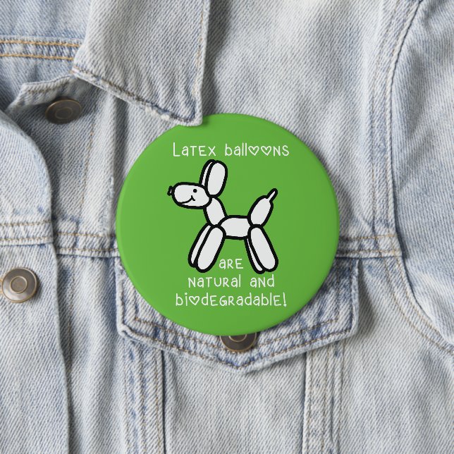 Macaron Rond 10 Cm Boutons en latex de chien de ballon sont Bouton na (En situation)