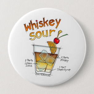 MACARON ROND 10 CM BOUTONS - RECETTE WHISKEY SOUR ART COCKTAIL