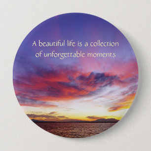 Macaron Rond 10 Cm Breathtaking sunset over the sea  