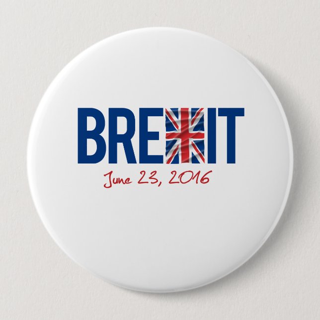 Macaron Rond 10 Cm BREXIT - 23 juin 2016 - - (Devant)