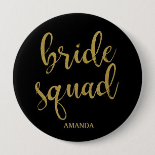Macaron Rond 10 Cm Bride Squad Stylish Calligraphie Parties scintilla