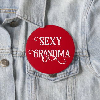 Macaron Rond 10 Cm Cadeau bouton grand-mère sexy drôle
