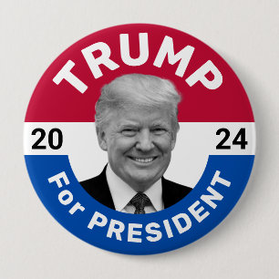 Macaron Rond 10 Cm Campagne électorale rétro vintage Trump Président