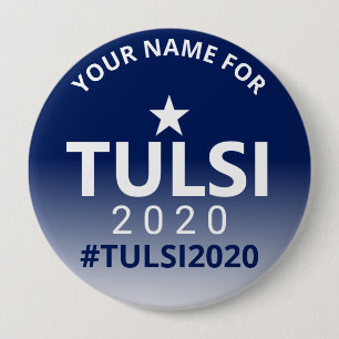 Macaron Rond 10 Cm Campagne électorale Tulsi 2020 aux États-Unis Poli