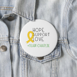 Macaron Rond 10 Cm cancer de l'enfance.soutien #nom de l'équipe Bouto