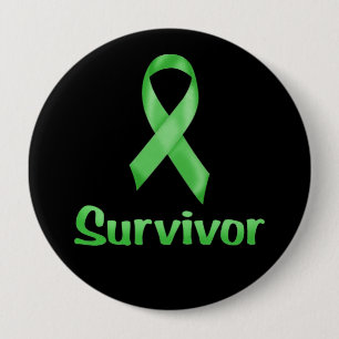 Macaron Rond 10 Cm Cancer Survivant Green