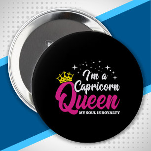 Macaron Rond 10 Cm Capricorn Birthday Queen Zodiac December January