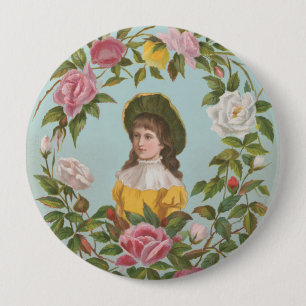 Macaron Rond 10 Cm Carte de la Saint-Valentin allemande vintage kitsc