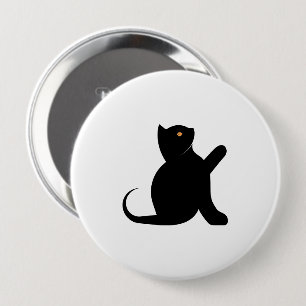 Macaron Rond 10 Cm Cat dit bonjour
