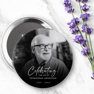 Macaron Rond 10 Cm Célébrer la vie d'un être cher Mémorial