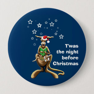 Macaron Rond 10 Cm C'était la veille de Noël... Bouton