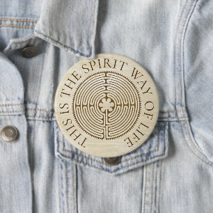 Macaron Rond 10 Cm Chartres Labyrinthe - Symbole spirituel Antique 1