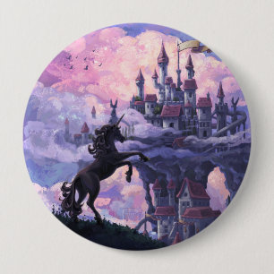Macaron Rond 10 Cm Château de licorne