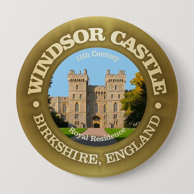 Macaron Rond 10 Cm Château de Windsor (Devant)