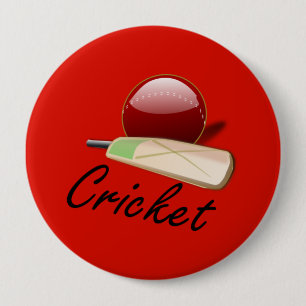 Macaron Rond 10 Cm Chauve-souris et balle de cricket, étiquetés,