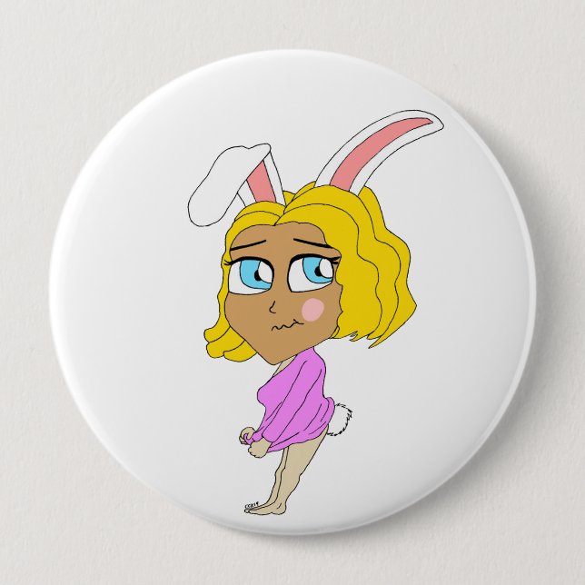 Macaron Rond 10 Cm chibi bunnygirl (Devant)