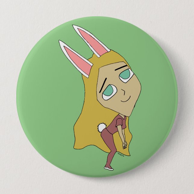 Macaron Rond 10 Cm chibi bunnygirl (Devant)