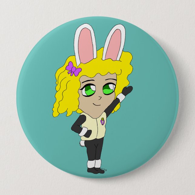 Macaron Rond 10 Cm chibi bunnygirl (Devant)