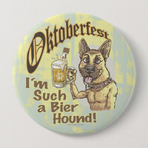 Macaron Rond 10 Cm Chien de bière d'Oktoberfest
