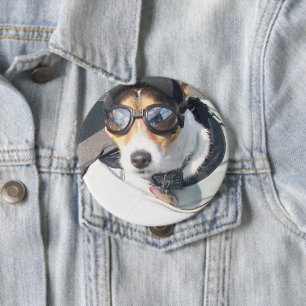 Macaron Rond 10 Cm Chien De Cochon De Moto Né Pour Ride Russell Terri