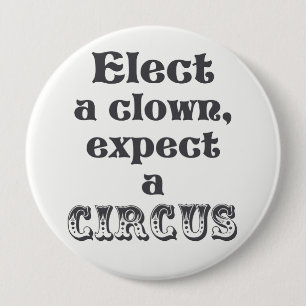 Macaron Rond 10 Cm Choisissez un clown, attendez-vous à un cirque ! B