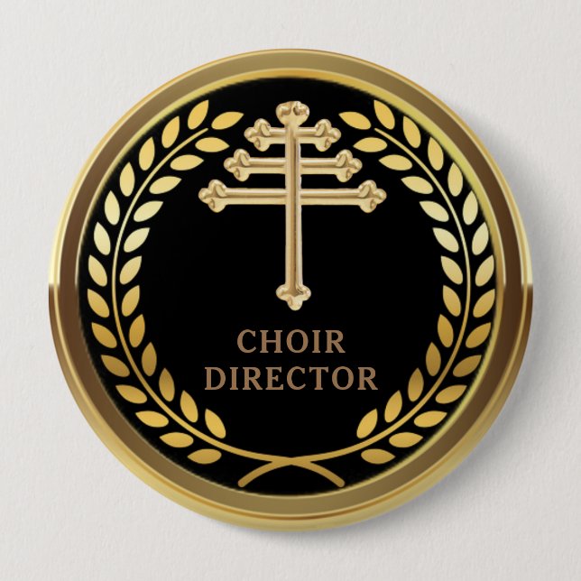 Macaron Rond 10 Cm Chorale de l'Église catholique maronite Directeur  (Devant)