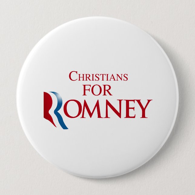 Macaron Rond 10 Cm CHRÉTIENS POUR ROMNEY.png (Devant)