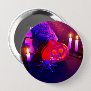 Macaron Rond 10 Cm Citrouilles Halloween néon