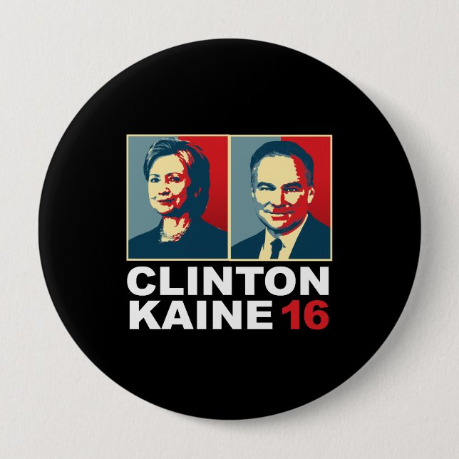 Macaron Rond 10 Cm Clinton Kaine 16 - Posterized -- (Devant)