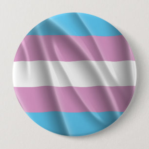 MACARON ROND 10 CM CONCEPTION DE LA VAGUE DE DRAPEAU TRANS PRIDE - FI