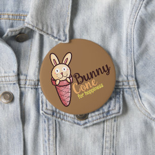 Macaron Rond 10 Cm Cône lapin personnalisable