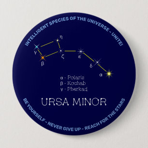 Macaron Rond 10 Cm Constellation de l'hémisphère Nord Ursa mineure