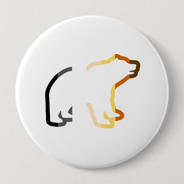 MACARON ROND 10 CM CONTOUR D'OURS (Devant)