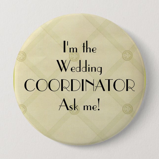 Macaron Rond 10 Cm Coordonnateur-Planificateur de mariage (Devant)
