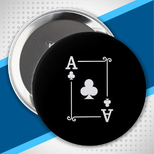 Macaron Rond 10 Cm Correspondance Ace Clubs Convient Jeux Cartes Mode