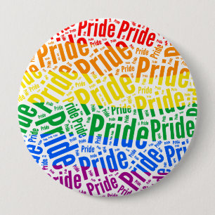 MACARON ROND 10 CM COULEUR DE MOTIF DE MOT DE FIERTÉ - .PNG