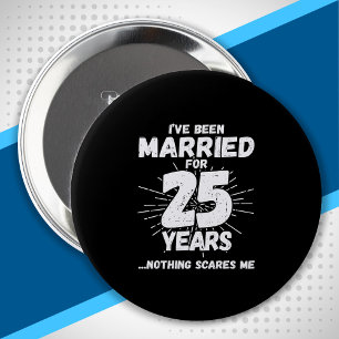 Macaron Rond 10 Cm Couples mariés 25 ans drôle 25ème anniversaire