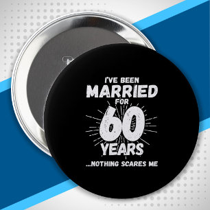 Macaron Rond 10 Cm Couples mariés 60 ans drôle 60e anniversaire