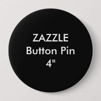 Macaron Rond 10 Cm Coutume vide 4" de Zazzle NOIR énorme de Pin de