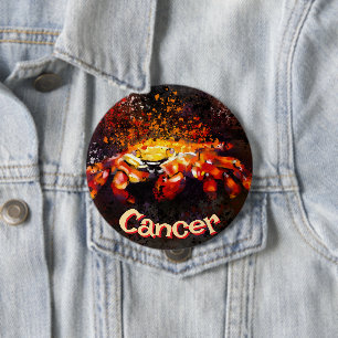 Macaron Rond 10 Cm Crabe Nautique Plage Cancer Personnalisé