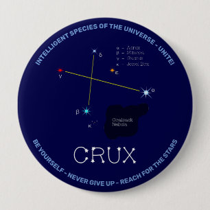 Macaron Rond 10 Cm Crux de constellation de l'hémisphère sud