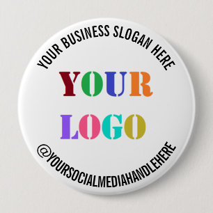 Macaron Rond 10 Cm Custom Business Logo Promotional Social Media Name