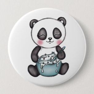 Macaron Rond 10 Cm Cute Panda