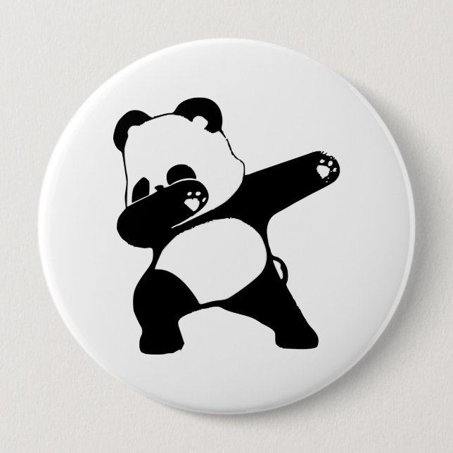 Macaron Rond 10 Cm Dabbing Panda (Devant)