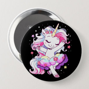 Macaron Rond 10 Cm Danseur de ballet Unicorn Girls Rainbow Ballerin C