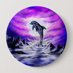 Macaron Rond 10 Cm Dauphin clair de lune