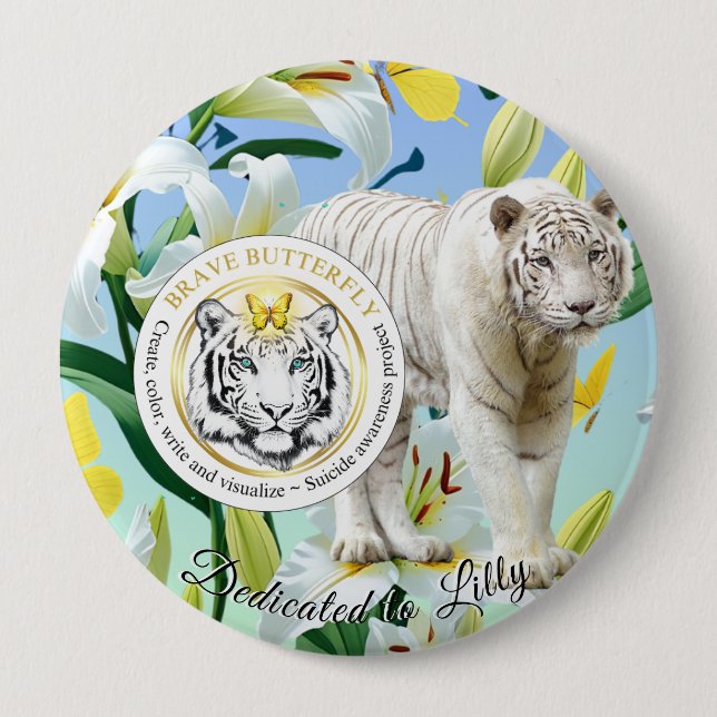 Macaron Rond 10 Cm Dédication Brave Butterfly Project Personnaliser (Devant)