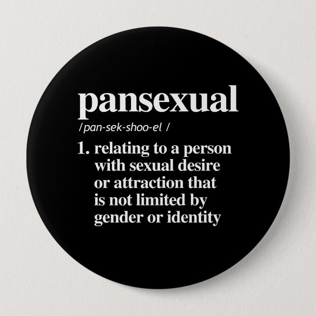 Macaron Rond 10 Cm définition pansexuelle - termes lgbtq définis - LG (Devant)