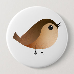 Macaron Rond 10 Cm Dessin animé d'oiseau moineau mignon